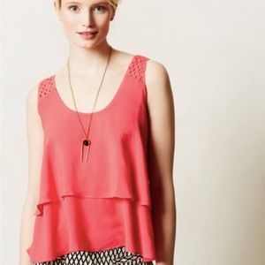 Anthropologie HD in Paris Pink Tiered Flowy Tank 6